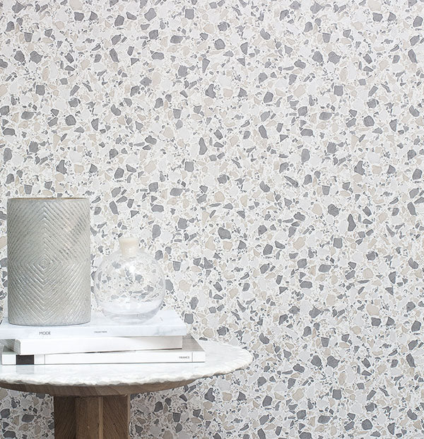 Purchase 2900-24955 Brewster Wallpaper, Aldrich Multicolor Terrazzo - Medley1