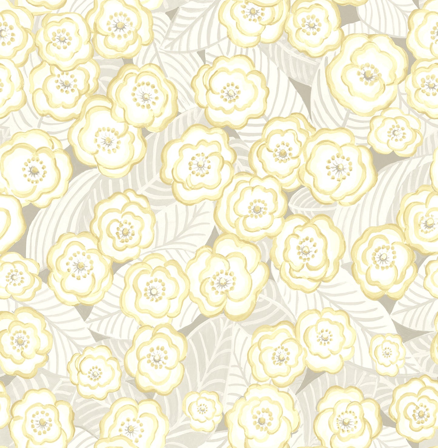 Purchase 2903-25834 Blue Bell, Emery Light Yellow Floral by A Street Prints Wallpaper