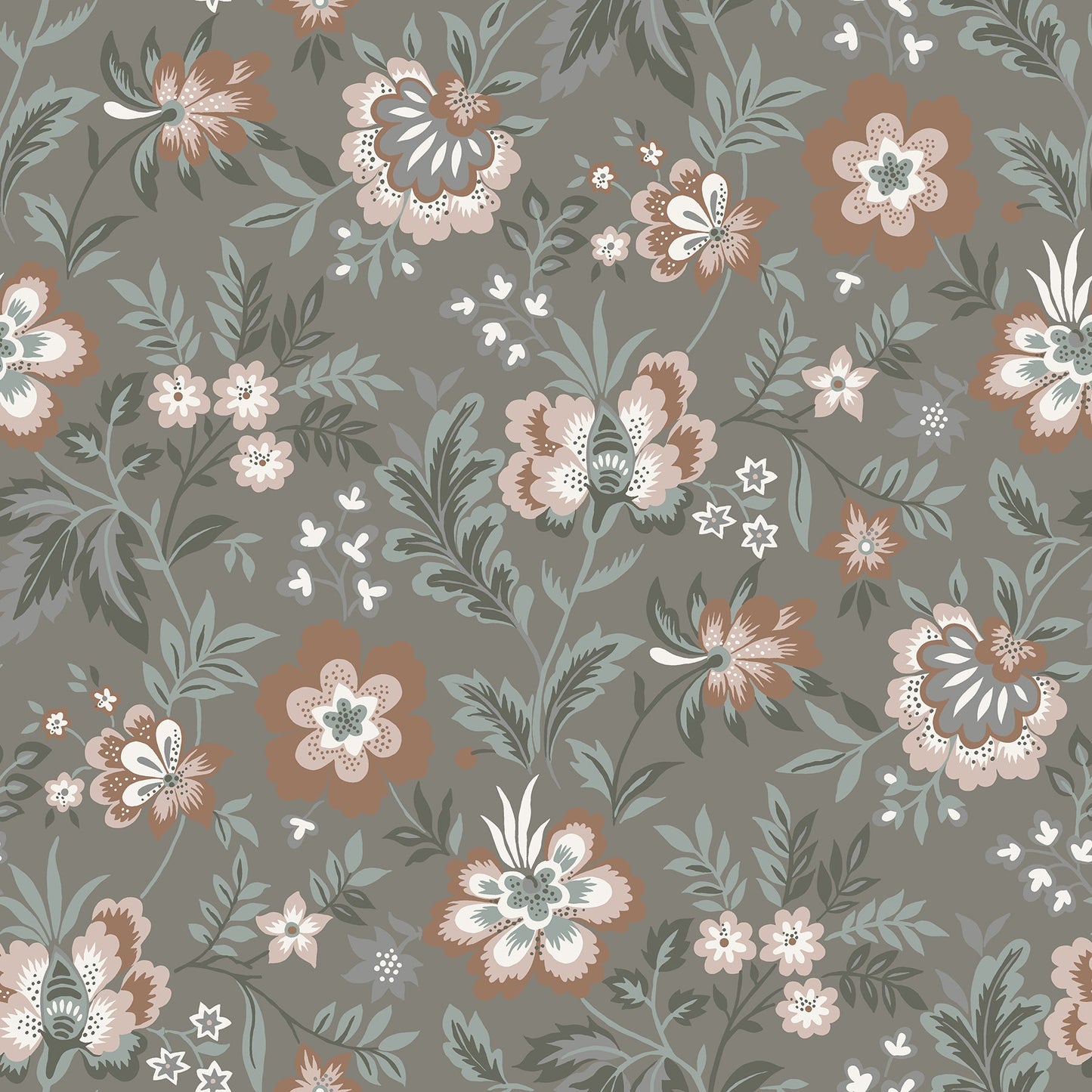 Purchase 2948-28002 Spring, Athena Grey Floral by A-Street Prints Wallpaper