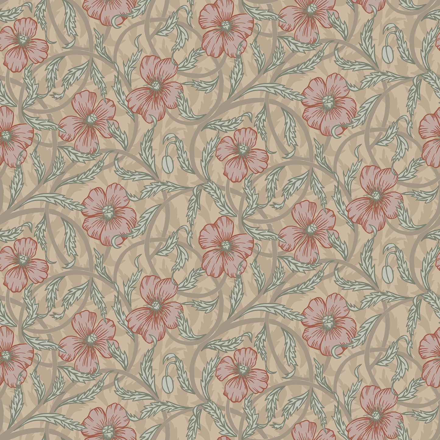 Purchase 2948-28026 Spring, Imogen Light Brown Floral by A-Street Prints Wallpaper