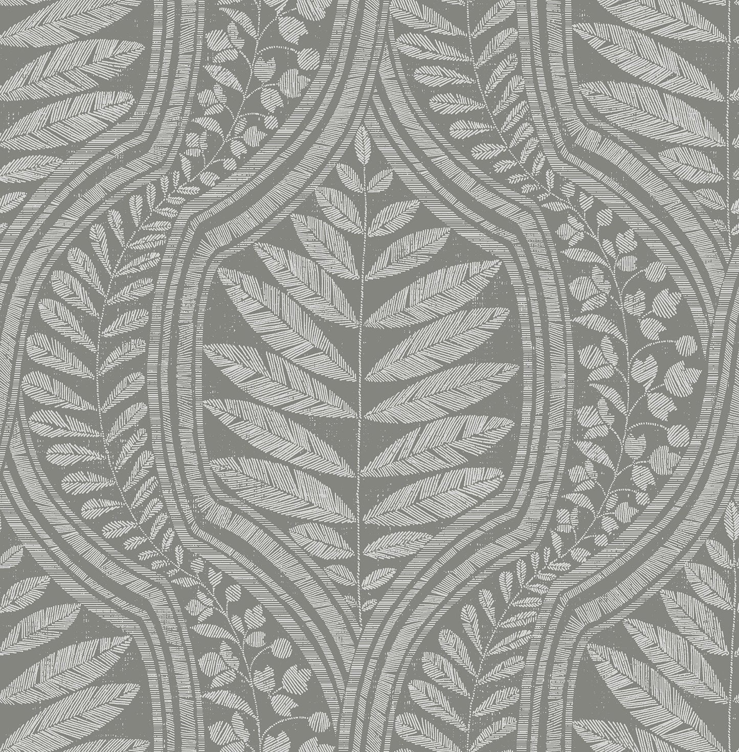 Purchase 2964-25951 Scott Living, Juno Dark Grey Ogee by A-Street Prints Wallpaper