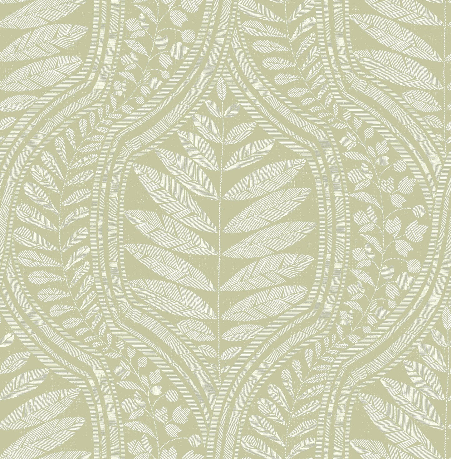 Purchase 2964-25952 Scott Living, Juno Green Ogee by A-Street Prints Wallpaper