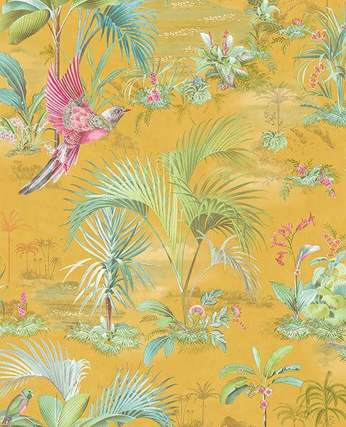 Purchase 300143 Pip Studio Vol. 5, Calliope Yellow Palm Scenes by Eijffinger Wallpaper