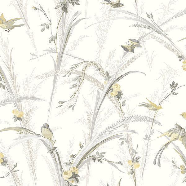 Purchase 3119-193210 Kindred, Meadowlark Yellow Botanical by Chesapeake Wallpaper