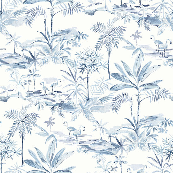 Purchase 3120-12074 Sanibel, Lagoon Blue Scenic Island by Chesapeake Wallpaper
