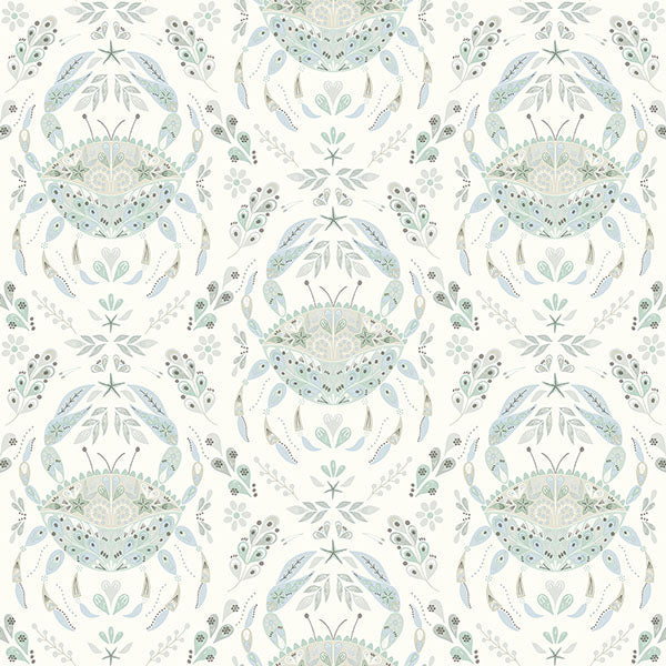 Purchase 3120-13642 Sanibel, Annapolis Teal Crustation by Chesapeake Wallpaper