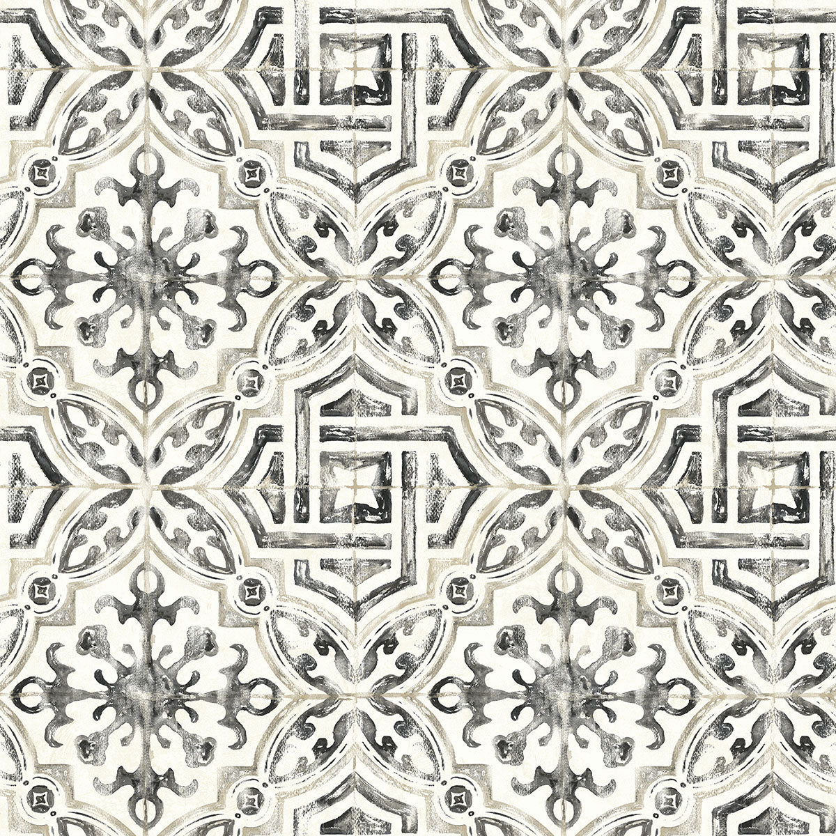 Purchase 3123-12331 Homestead, Sonoma Black Spanish Tile by Chesapeake Wallpaper