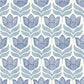 Purchase 3125-72345 Chesapeake Wallpaper, Cathal Blue Tulip Block Print - Kinfolk