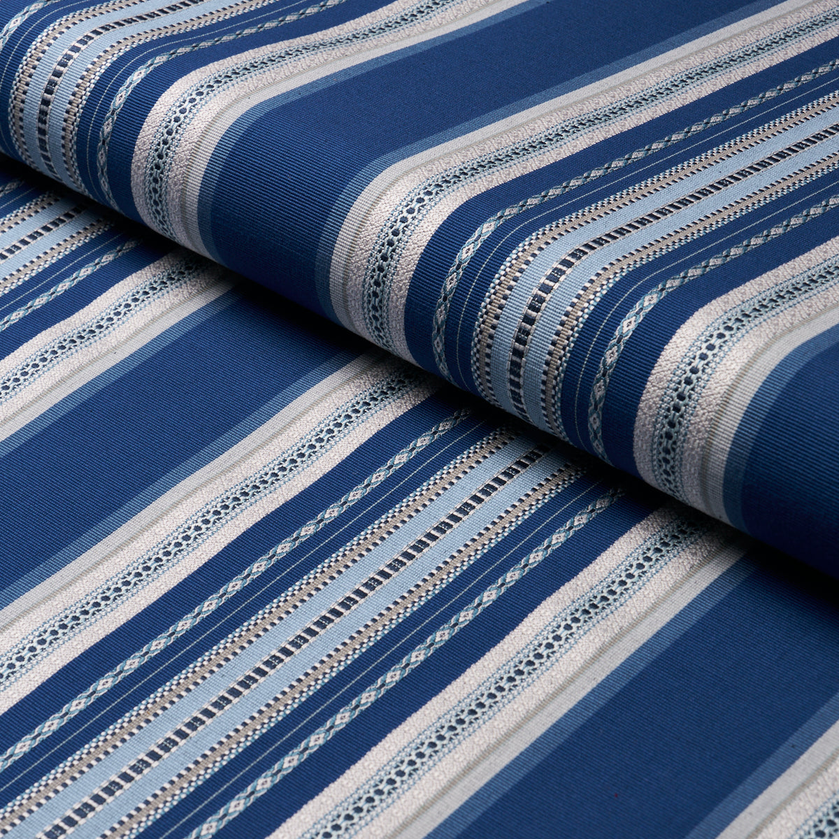 Purchase 3322024 | Wellington Stripe, Blue - Schumacher Fabric