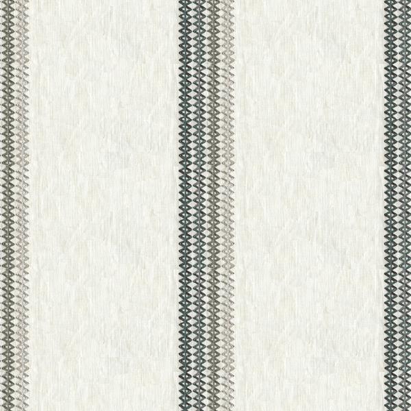 Sample 33743.1611.0 Sashiko Charcoal Ivory Multipurpose Stripes Fabric by Kravet Couture