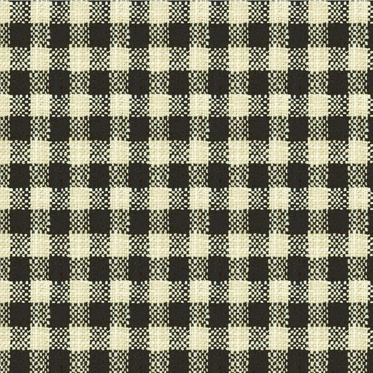 Sample 34078.81.0 Black Multipurpose Check Houndstooth Fabric by Kravet Basics
