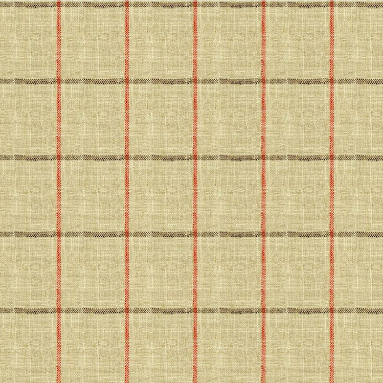 Sample 34085.716.0 Beige Multipurpose Check Houndstooth Fabric by Kravet Basics