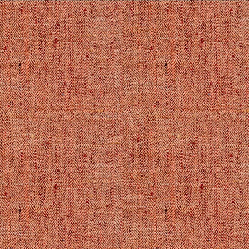 Sample 34088.77.0 Coral Multipurpose Herringbone Tweed Fabric by Kravet Basics