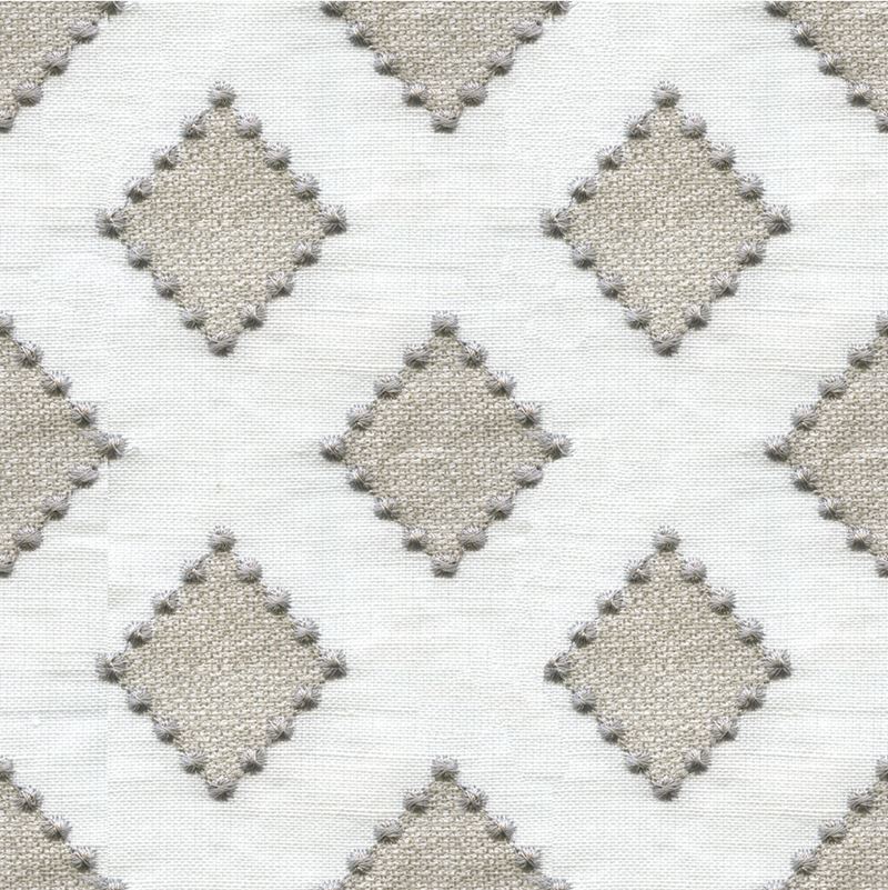 Sample 34267.1611.0 Diamondots Linen Light Grey Upholstery Diamond Fabric by Kravet Basics