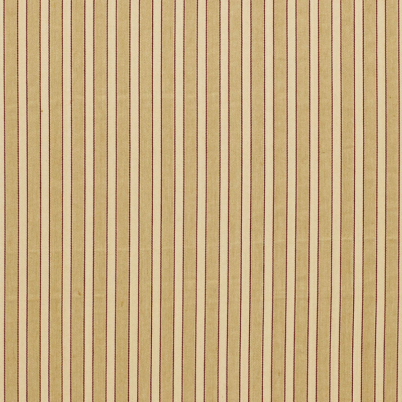 Looking 3475001 Antique Ticking Stripe Sandalwood by Schumacher Fabric