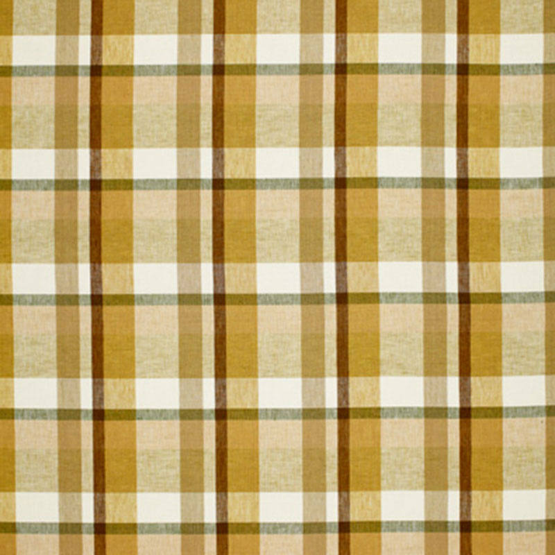 Looking 3484001 Augusta Linen Plaid Sand Dune by Schumacher Fabric