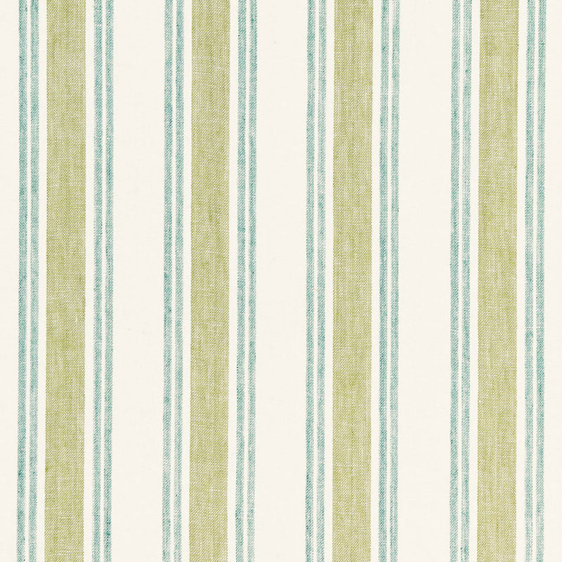 Acquire 3485000 Leah Linen Stripe Sea Grass by Schumacher Fabric