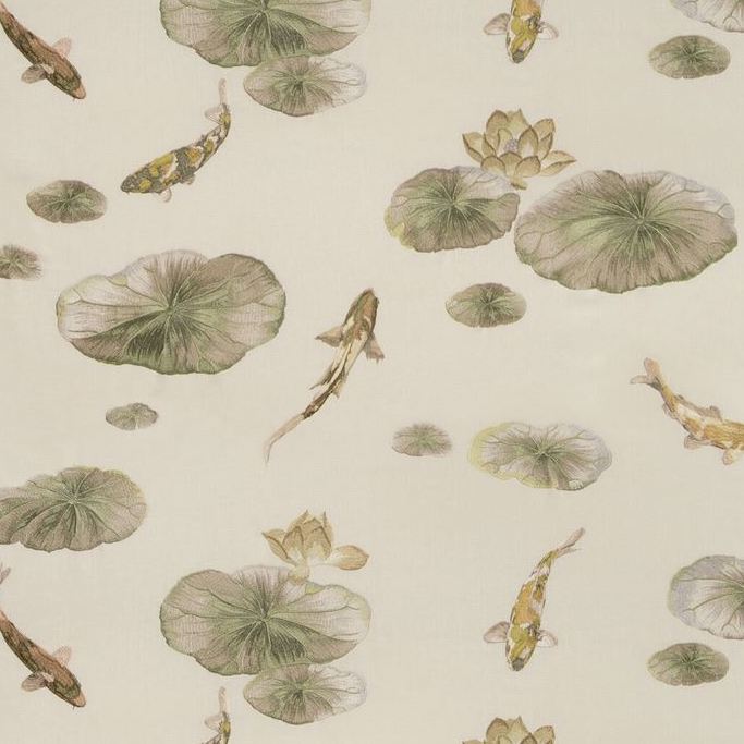 Sample 35460.11.0 Lotus Pond White Modern/Contemporary Chinoiserie Kravet Couture Fabric