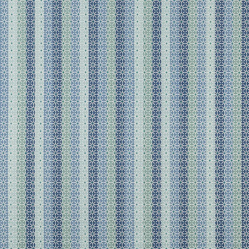 Sample 35769.513.0 Bentota Blue Stripes Kravet Basics Fabric