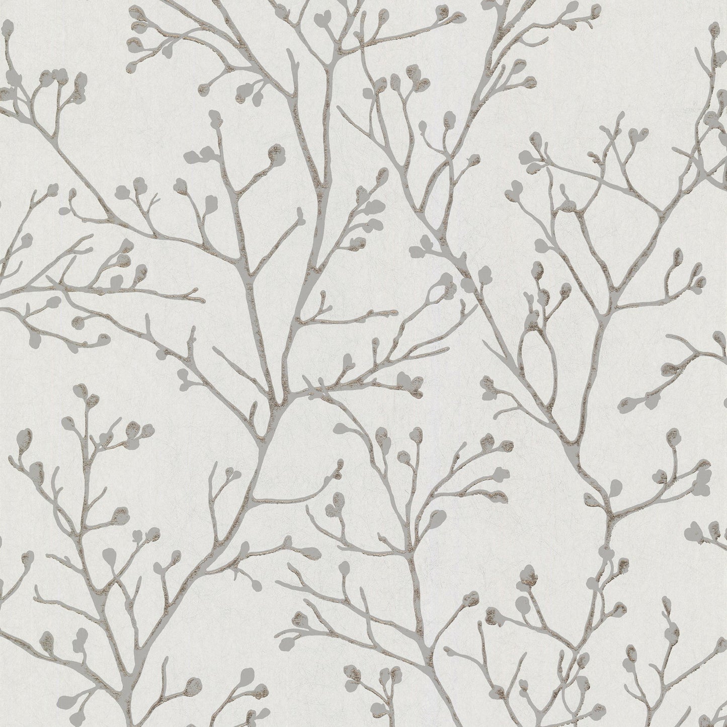 Purchase 4019-86453 Lustre, Koura Silver Budding Branches by A-Street Prints Wallpaper