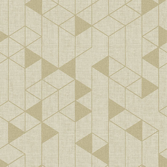 Purchase 4034-26772 A-Street Wallpaper, Fairbank Gold Linen Geometric - Scott Living III