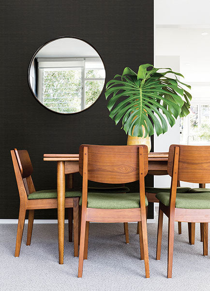 Purchase 4034-72100 A-Street Wallpaper, Colcord Black Sisal Grasscloth - Scott Living III12