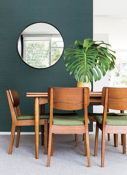 Purchase 4034-72101 A-Street Wallpaper, Colcord Teal Sisal Grasscloth - Scott Living III12