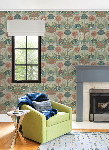 Purchase 4034-72121 A-Street Wallpaper, Mandeville Pastel Tropical Paradise - Scott Living III12