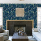 Purchase 4034-72135 A-Street Wallpaper, Marilyn Dark Blue Floral Trail - Scott Living III1