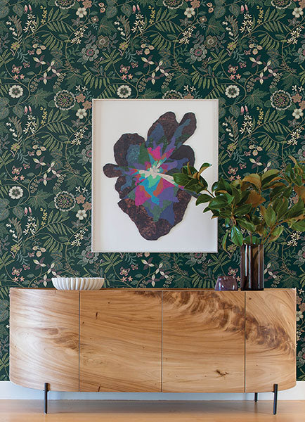 Purchase 4034-72139 A-Street Wallpaper, Marilyn Green Floral Trail - Scott Living III12