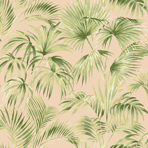 Purchase 4071-71017 Advantage Wallpaper, Manaus Peach Palm Frond - Blue Heron