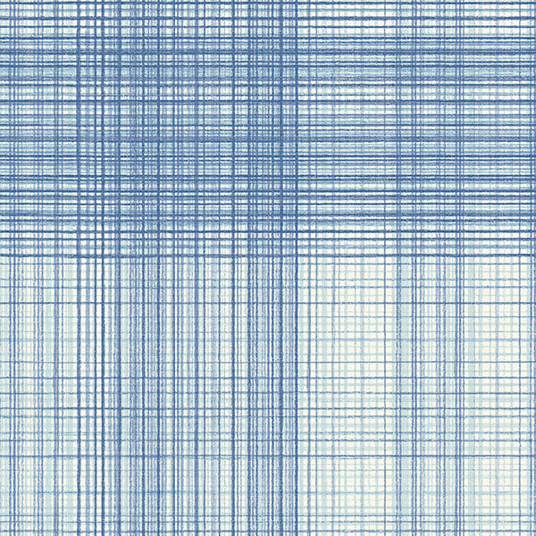 Purchase 4071-71043 Advantage Wallpaper, Madras Blue Plaid - Blue Heron