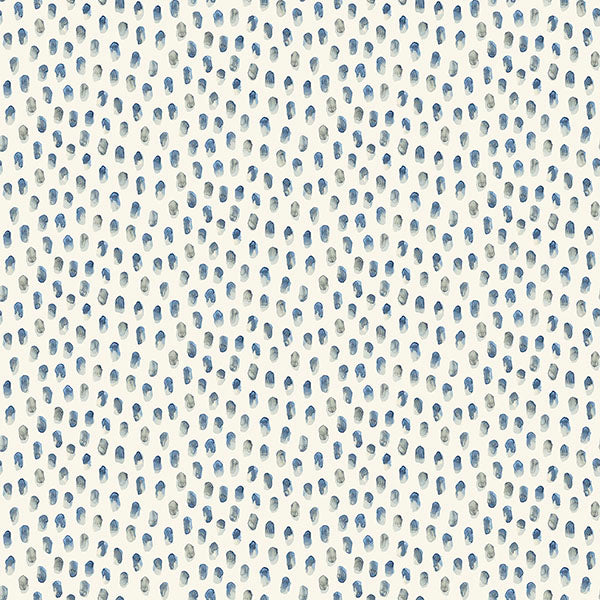 Purchase 4071-71060 Advantage Wallpaper, Sand Drips Blue Painted Dots - Blue Heron