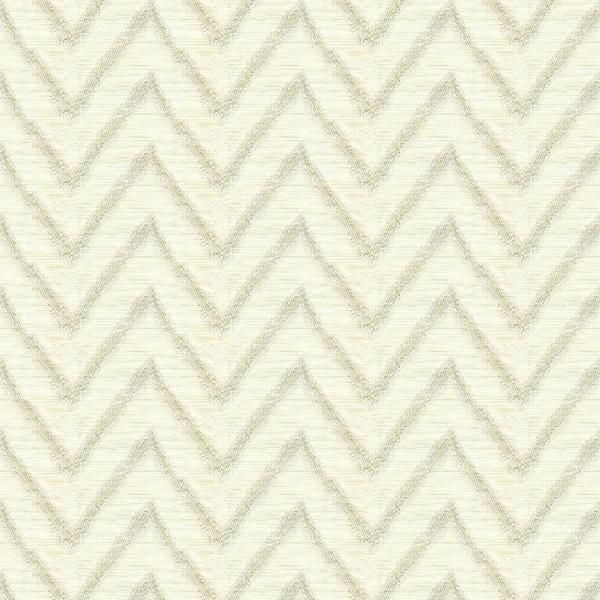Sample 4071.1.0 Ruzen Cream Ivory Drapery Flamestitch Fabric by Kravet Design