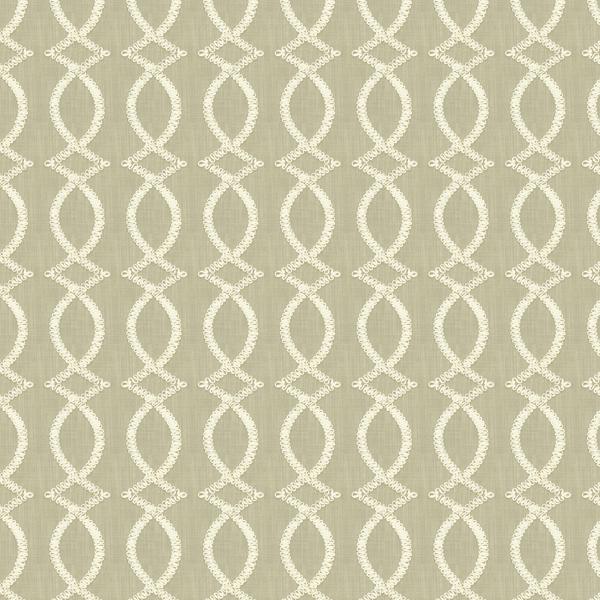 Sample 4097.16.0 Maxime Smoke Beige Drapery Geometric Fabric by Kravet Design
