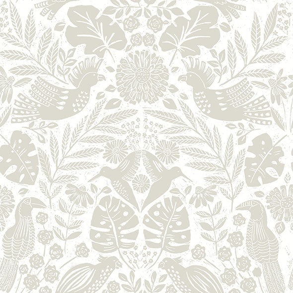 Purchase 4122-27003 A-Street Wallpaper, Nestle Dove Bird Block Print - Terrace