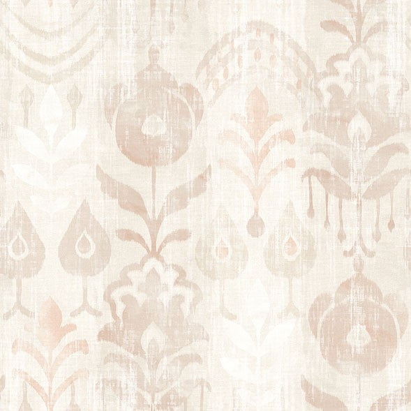 Purchase 4122-27014 A-Street Wallpaper, Pavord Pink Floral Shibori - Terrace