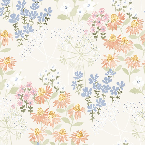 Purchase 4122-27020 A-Street Wallpaper, Cultivate Pastel Springtime Blooms - Terrace