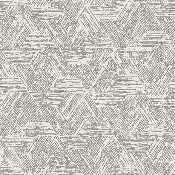 Purchase 4122-27031 A-Street Wallpaper, Retreat Charcoal Quilted Geometric - Terrace