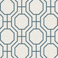 Purchase 4122-27048 A-Street Wallpaper, Manor Blue Geometric Trellis - Terrace