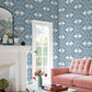 Purchase 4122-72401 A-Street Wallpaper, Villa Blue Embellished Ogee - Terrace12