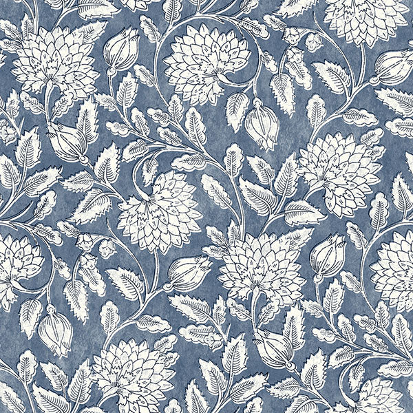 ウォールアート Tuscan/Navy 花柄 フローラル ゲルコート Ⓣ ウォール