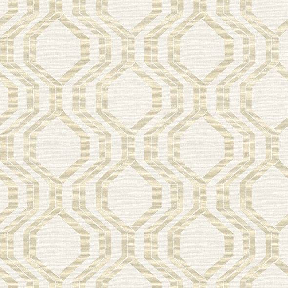 Purchase 4141-27103 A-Street Prints Wallpaper, Burton Gold Modern Ogee - Solace