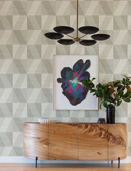 Purchase 4141-27108 A-Street Prints Wallpaper, Winslow Bone Geometric Faux Grasscloth - Solace12