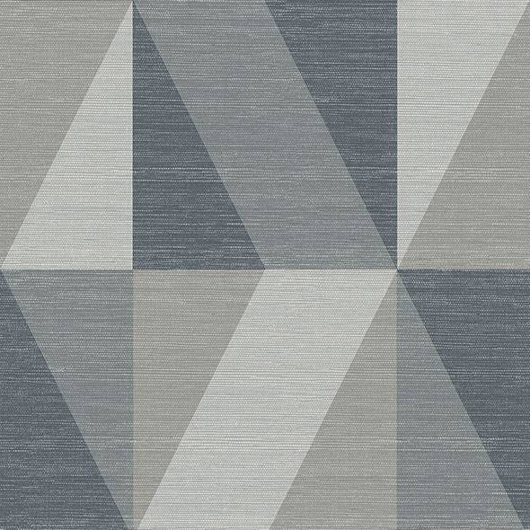 Purchase 4141-27109 A-Street Prints Wallpaper, Winslow Slate Geometric Faux Grasscloth - Solace