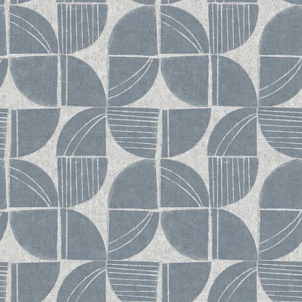 Purchase 4141-27112 A-Street Prints Wallpaper, Baxter Denim Semicircle Mosaic - Solace
