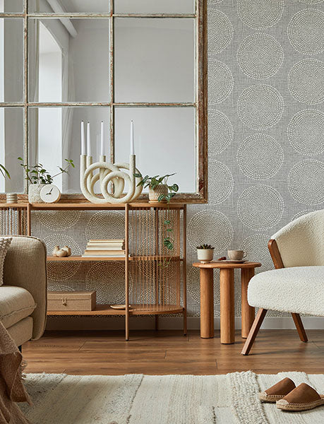 Purchase 4141-27121 A-Street Prints Wallpaper, Salma Grey Medallion - Solace12