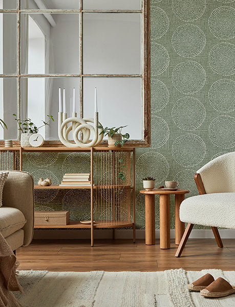 Purchase 4141-27122 A-Street Prints Wallpaper, Salma Sage Medallion - Solace12