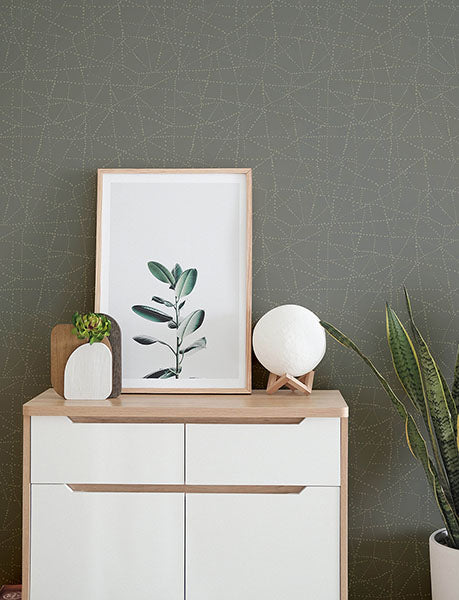 Purchase 4141-27126 A-Street Prints Wallpaper, Alcott Charcoal Dotted - Solace12