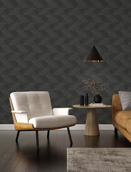 Purchase 4141-27133 A-Street Prints Wallpaper, Presley Black Tessellation - Solace12